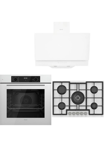 Icon Plus 75 Serisi 3lü Cam Ankastre Set (QBL63CB-ED036-D017)