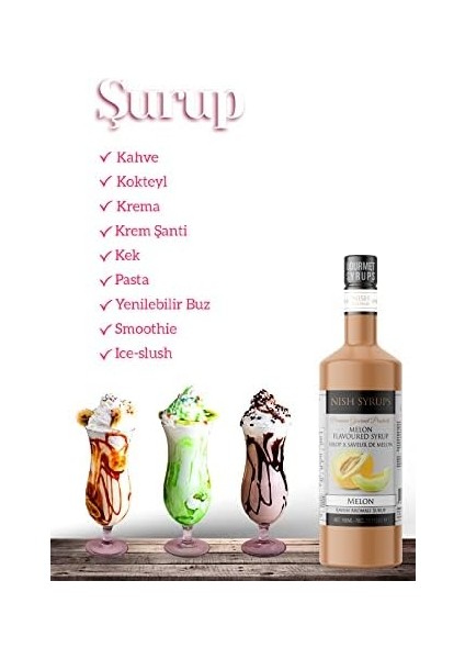 Nish Kavun Aromalı Şişe Şurup 700 ml - P