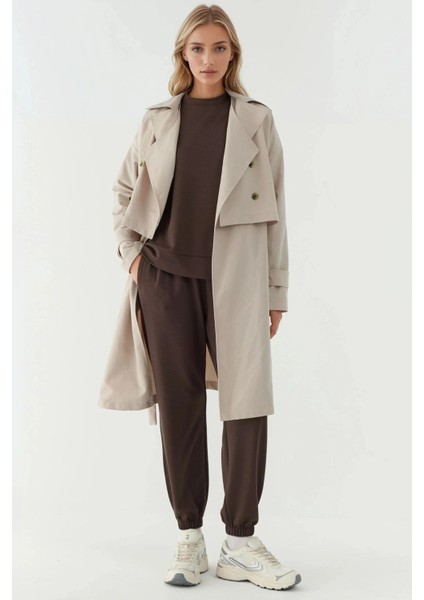 Kadın Esnek Bel Modal Touch Jogger Pantolon Kahve Kahvesi fiyatları