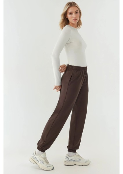 Kadın Esnek Bel Modal Touch Jogger Pantolon Kahve Kahvesi modelleri