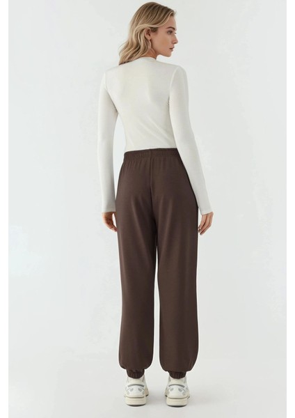 Kadın Esnek Bel Modal Touch Jogger Pantolon Kahve Kahvesi indirimleri