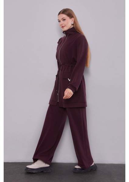 Bordo Cep Aksesuar Detaylı İkili Takım fiyatları