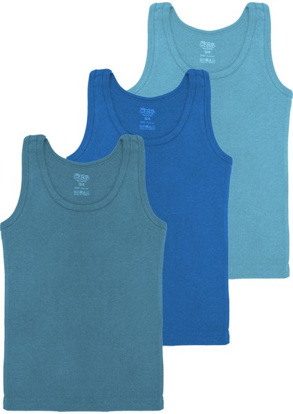 Erkek Çocuk Atlet 3'lü Ribana (%100 Pamuk)