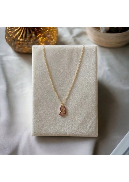 Kadın Kolye – Iç Içe Geçmiş Kalp Tasarım, Fuşya Zirkon Taşlı Altın Kaplama, Kararmaz Çelik Kolye fiyatları