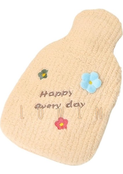 Yumuşak Peluş Kılıflı 2 Lt El Geçmeli Sıcak Su Torbası - Pembe