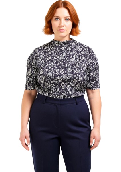 Kadınlar Için Dik Yaka Piliseli Desenli Örme Bluz Konforlu ve Stil Sahibi Bir Seçenek Kaliteli fiyatları