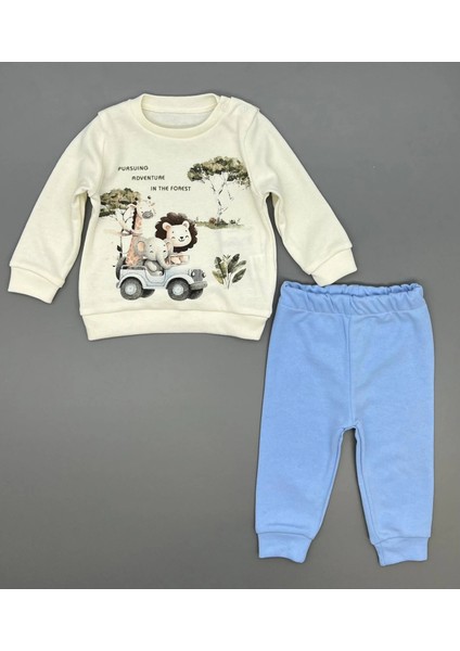 Erkek Bebek Orman Hayvanları Baskılı Alt Üst Ikili Gündelik Takım fiyatları