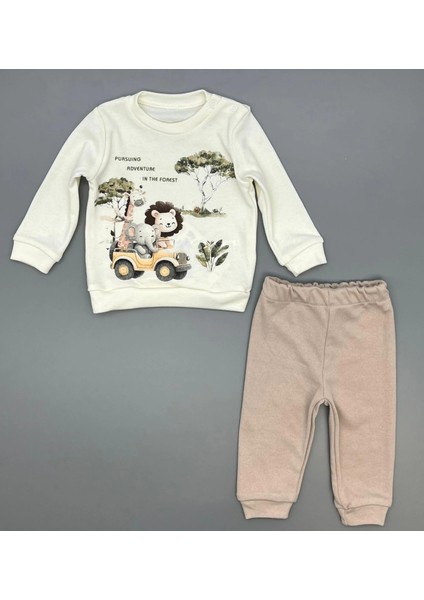 Erkek Bebek Orman Hayvanları Baskılı Alt Üst Ikili Gündelik Takım fiyatları