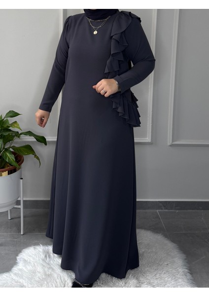 Marka Büyük Beden Tesettür Model Ilayda Double Krep Abiye Elbise 2.750,00 Tl