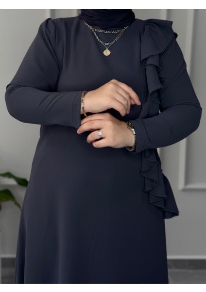 Marka Büyük Beden Tesettür Model Ilayda Double Krep Abiye Elbise 2.750,00 Tl fırsatları