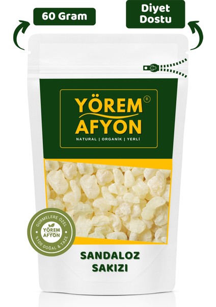Yörem Afyon Diyet Dostu Yüksek Rakım Hasadı Sandaloz Sakızı Sandroz Sakızı Ak Kehribar (Thuja Articulata) | 60GR.