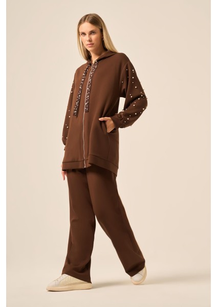 Kadın Oysho Pantolonlu Takım Acı Kahve 31224 modelleri