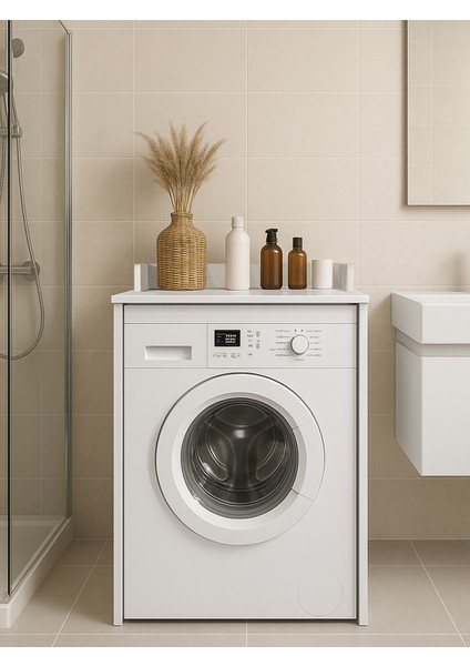 Doliva Çamaşır Makinesi Dolabı Çok Amaçlı Dolap Banyo Dolabı Beyaz fiyatları