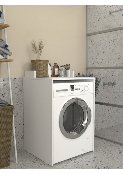 Doliva Çamaşır Makinesi Dolabı Çok Amaçlı Dolap Banyo Dolabı Beyaz fırsatları