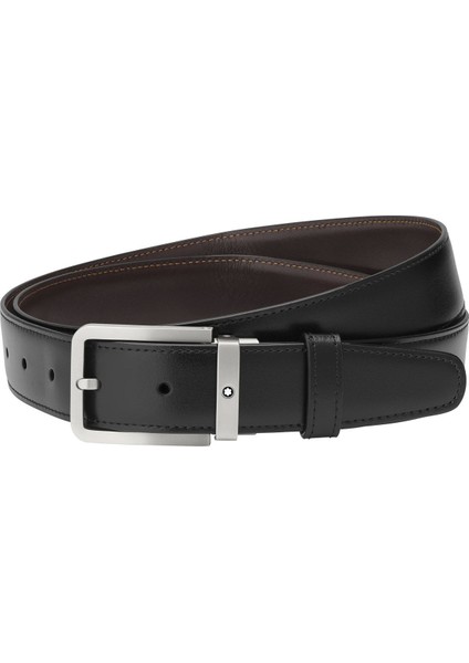Siyahkahverengi 32 mm Çift Taraflı Deri Kemer 126025