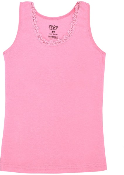 Kız Çocuk Atlet 3'lü Ribana Kalın Askılı Dantel Detaylı (%100 Pamuk) fiyatları