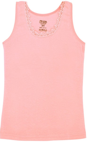 Kız Çocuk Atlet 3'lü Ribana Kalın Askılı Dantel Detaylı (%100 Pamuk) fırsatları