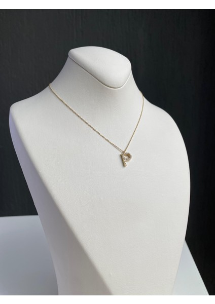 14 Ayar Altın P Harfi Kolye modelleri