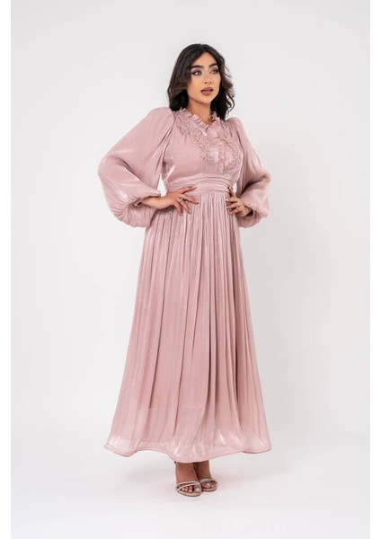 Boyundan Taş Işlemli Bel Detaylı Abiye Elbise ELB16091 modelleri