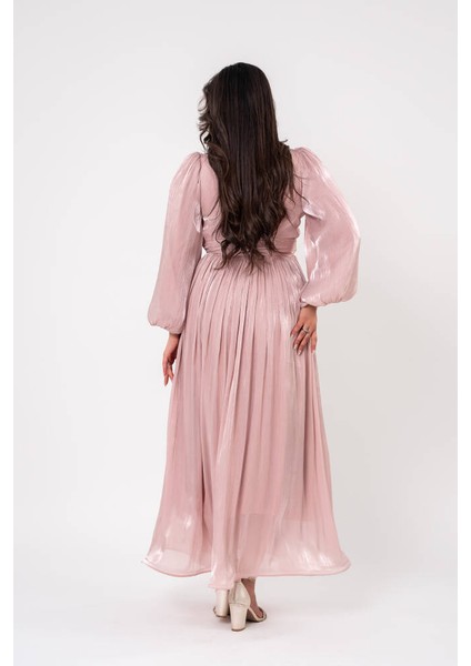 Boyundan Taş Işlemli Bel Detaylı Abiye Elbise ELB16091 indirimleri