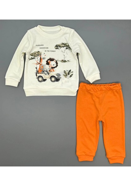 Erkek Bebek Orman Hayvanları Baskılı Alt Üst Ikili Gündelik Takım fiyatları