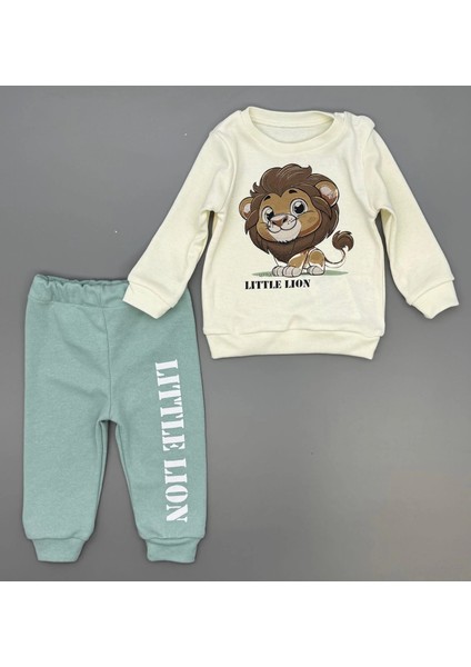 Erkek Bebek Aslan Baskılı Alt Üst Ikili Gündelik Takım fiyatları