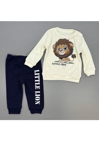 Erkek Bebek Aslan Baskılı Alt Üst Ikili Gündelik Takım modelleri