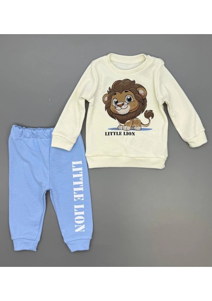 Erkek Bebek Aslan Baskılı Alt Üst Ikili Gündelik Takım fiyatları