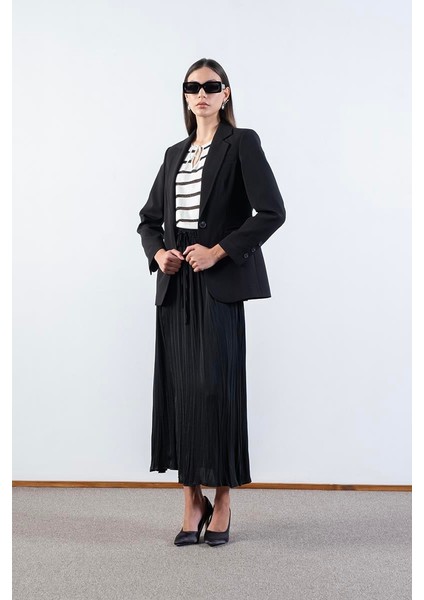 İvaldo Tek Düğme Mono Yaka Flota Cepli Ceket SİYAH fırsatları