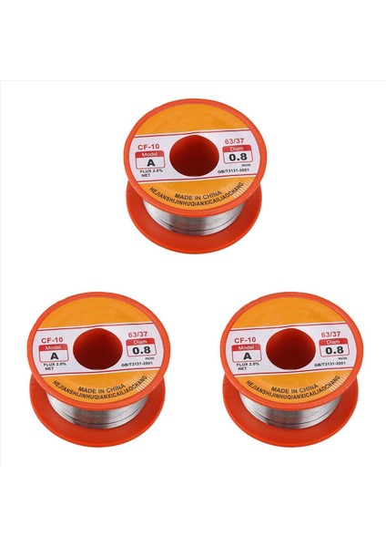 3x Kalay Lehim Çekirdek Akısı Lehim Kaynağı Lehim Tel Makara Makarası 0 8mm 63/37 (Yurt Dışından)