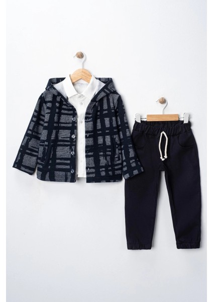 Erkek Çocuk Gömlekli Hırkalı Pantolonlu 3'lü Takım fiyatları
