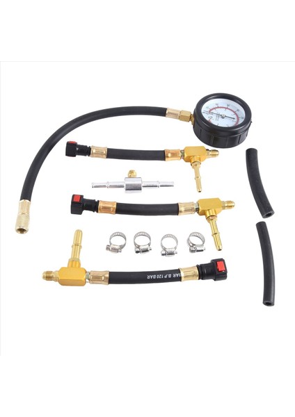 Araç Yakıt Basıncı Göstergesi Araç Benzin Enjeksiyon Test Cihazı 6 3 7 89 9 49 Konektör Hızlı Bağlantı (Yurt Dışından)