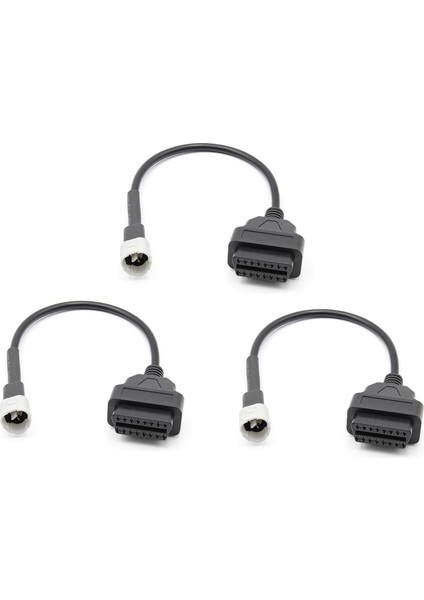 Yamaha Için 3x Obd Motosiklet Kablosu 3 Pin Fiş Kablosu Teşhis Kablosu 3pin - Obd2 16 Pin Adaptör (Yurt Dışından)