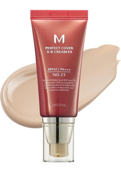 Mükemmel Kapatıcılık Sunan Çok Fonksiyonlu M Perfect Cover Bb Krem Ex SPF42 Pa No.23 50 Mililitre