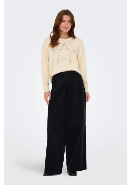 Onlrenata Yün Karışım Regular Fit Yıldız Desenli Kazak Bayan Kazak 15353062 fiyatları