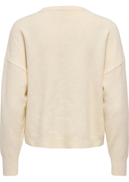 Onlrenata Yün Karışım Regular Fit Yıldız Desenli Kazak Bayan Kazak 15353062