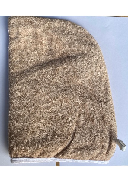 Lastikli Ayarlanabilir %100 Pamuklu Saç Bonesi Saç Havlusu BEJ – Terletmeyen Duş ve Kuaför Bonesi fiyatları