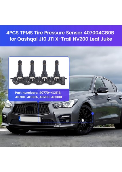 4pcs Tpms Lastik Basınç Sensörü Nissan Qashqai Için 407004CB0B J10 J11 X-Traıl NV200 Yaprak Juke Note Lada Vesta Granta Için (Yurt Dışından) fırsatları