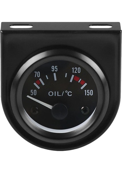 2 Inç 52MM 12V Beyaz LED Işaretçi Araç Yağı Sıcaklık Sıcaklık Göstergesi Siyah (Yurt Dışından) fiyatları