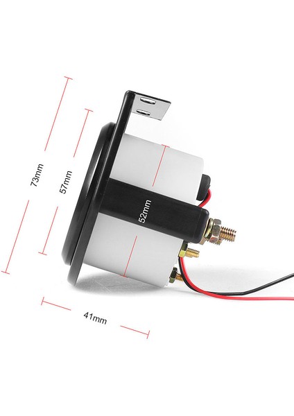2 Inç 52MM 12V Beyaz LED Işaretçi Araç Yağı Sıcaklık Sıcaklık Göstergesi Siyah (Yurt Dışından) indirimleri