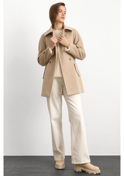 Reglan Kol Kruvaze Kısa Kaban TAŞ 3150