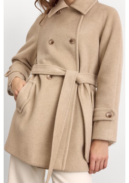 Reglan Kol Kruvaze Kısa Kaban TAŞ 3150