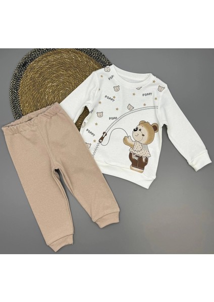 Erkek Çocuk Ayıcık Baskılı Alt Üst Ikili Gündelik Takım fiyatları