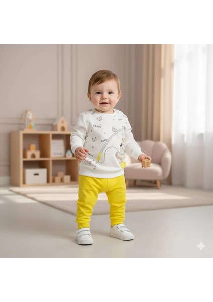 Erkek Çocuk Ayıcık Baskılı Alt Üst Ikili Gündelik Takım