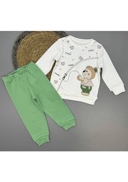 Erkek Çocuk Ayıcık Baskılı Alt Üst Ikili Gündelik Takım fiyatları