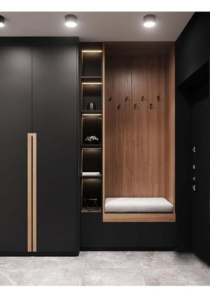 Mat Siyah Mobilya Dolap Kaplama Folyosu 61 cm x 1 Metre