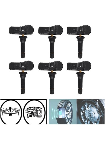 6pcs 40700-9322R Tpms Lastik Basınç Monitör Sensörü 433MHZ Dacia Renault Opel Nissan Fiat Lada 2005-2020 40700-1628R (Yurt Dışından) modelleri