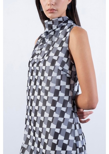 Fernandel Degaje Yaka Arkadab Bağlamalı Kolsuz Elbise Siyah fiyatları