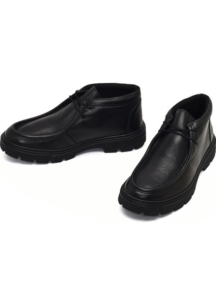 Erkek Siyah Bağcıklı Deri Casual Bot 25WFD7009FT modelleri