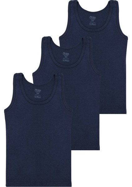 Erkek Çocuk Atlet 3'lü Ribana (%100 Pamuk)